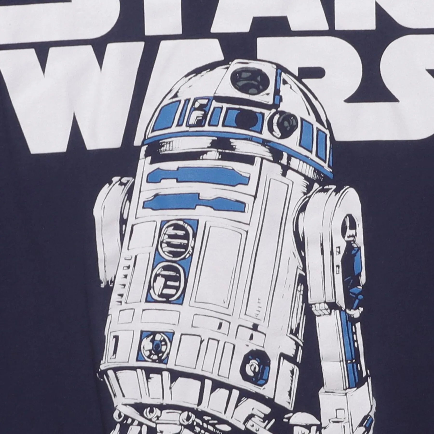 Close-up of the main graphic on the Vintage Y2K Star Wars "R2-D2 Logo" T-Shirt - M