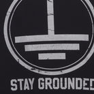 Close-up of the main graphic on the Vintage Y2K Graphic "Stay Grounded" T-Shirt - L