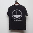 Front view of Vintage Y2K Graphic "Stay Grounded" T-Shirt - L