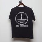 Front view of Vintage Y2K Graphic "Stay Grounded" T-Shirt - L