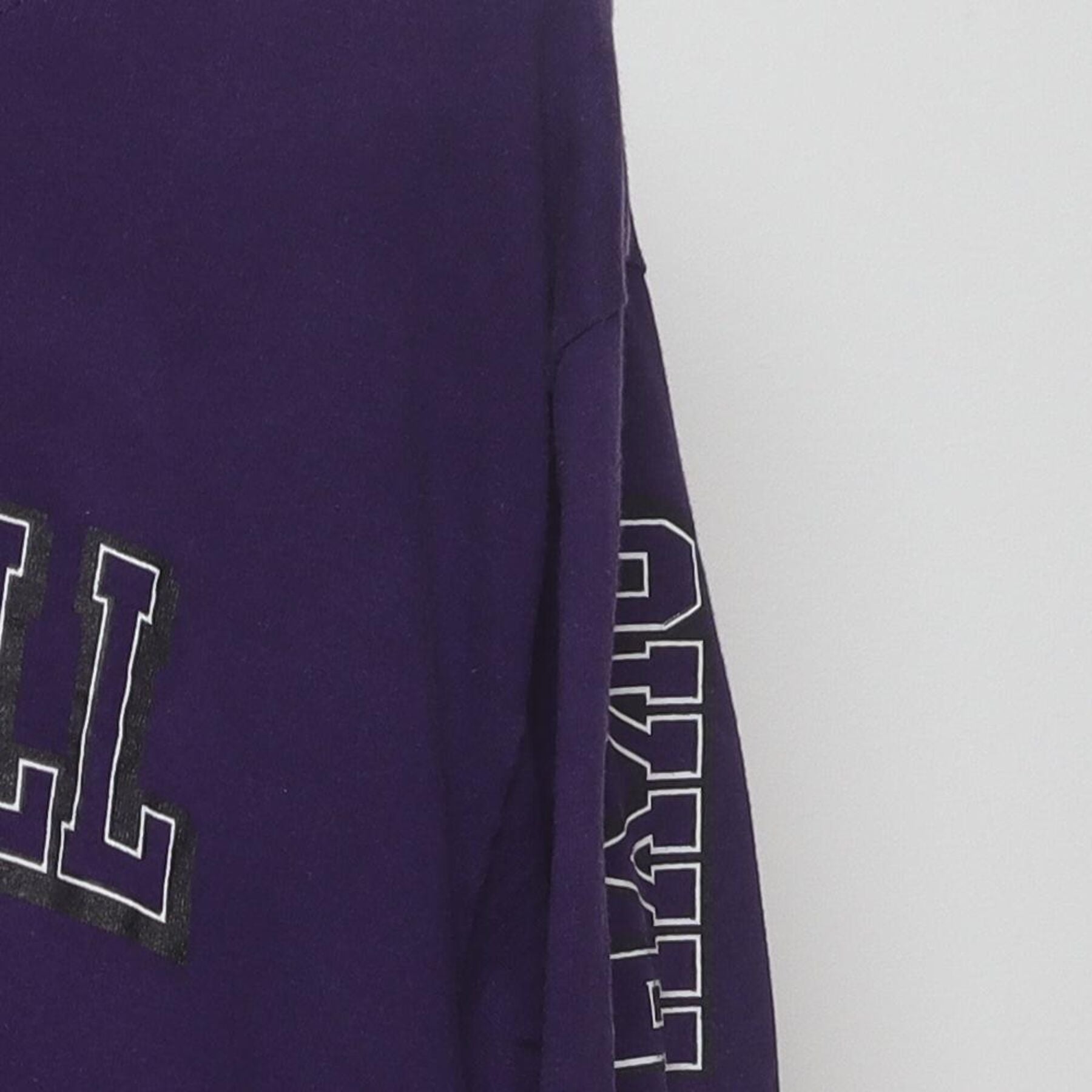 Close-up of the Right sleeve on the Vintage Y2K Champion "Stonehill College Skyhawks" T-Shirt - M