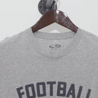Close-up of the collar and tag on the Vintage Y2K Champion "Football" T-Shirt - M