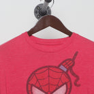 Close-up of the collar and tag on the Vintage 2010s Marvel "Chibi Spider-Man" T-Shirt - XL