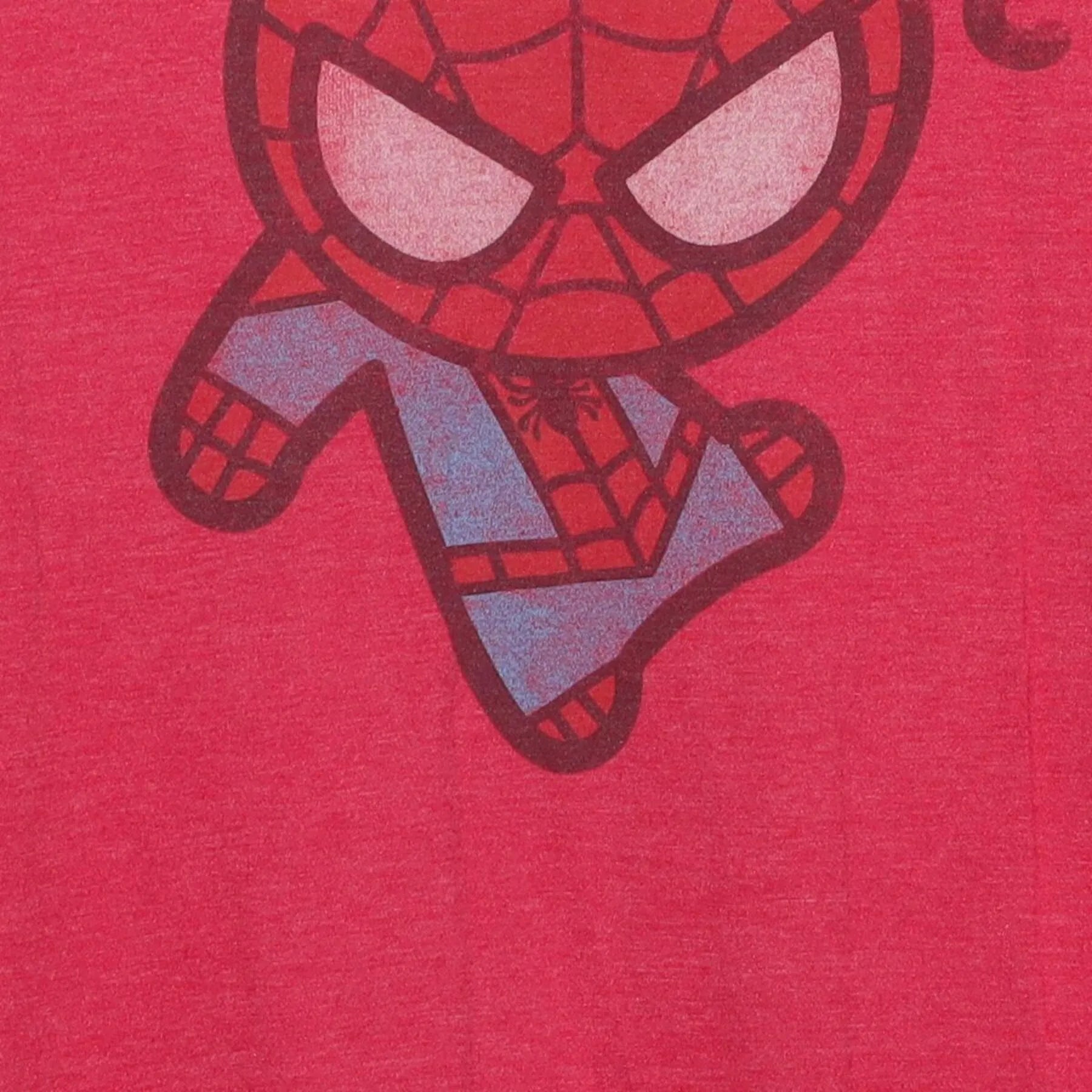 Close-up of the main graphic on the Vintage 2010s Marvel "Chibi Spider-Man" T-Shirt - XL