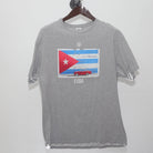 Front view of Vintage Y2K Royal Caribbean "Cuba Souvenir Stamp" T-Shirt - M