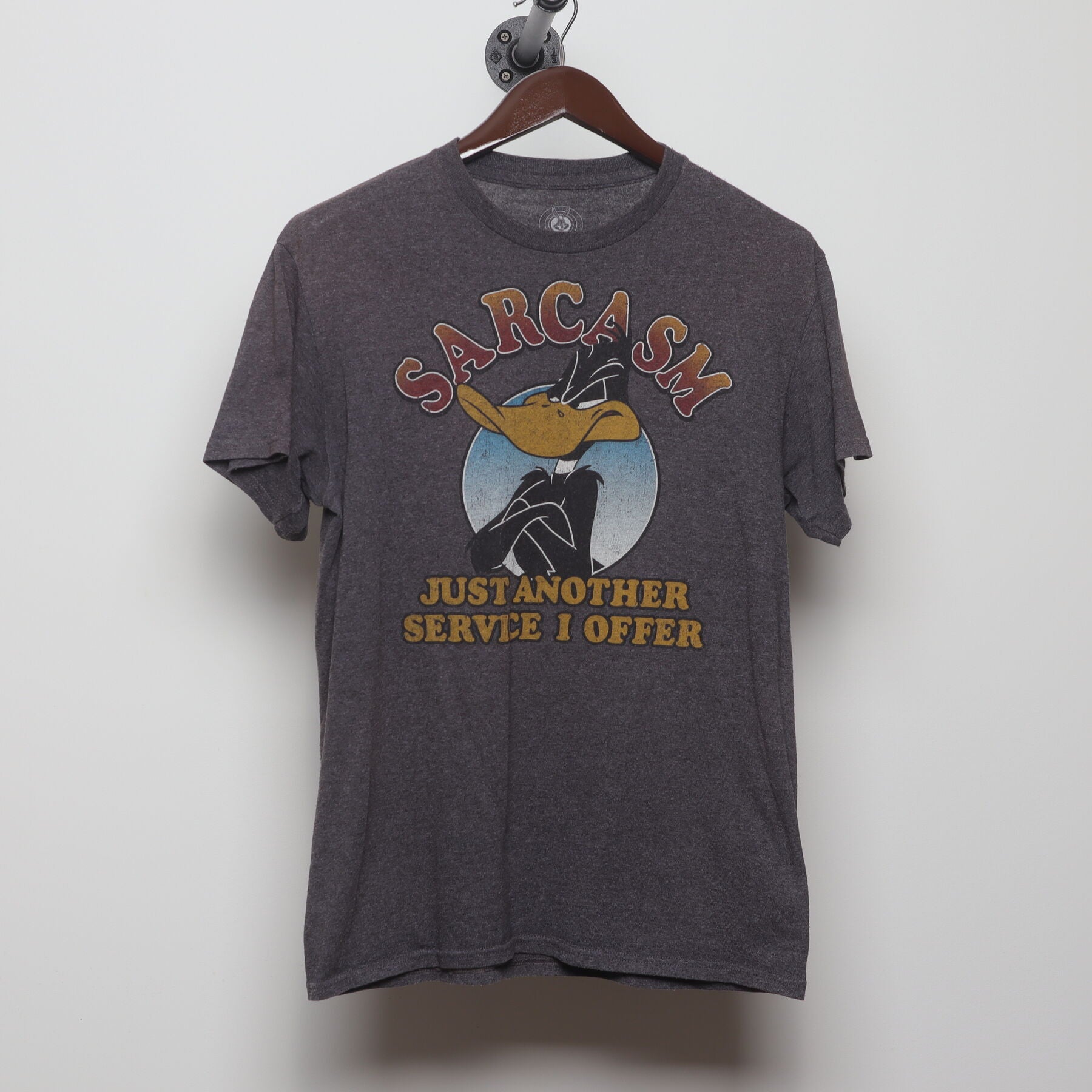 Front view of Vintage 1990s Looney Tunes "Sarcasm Service" T-Shirt - S