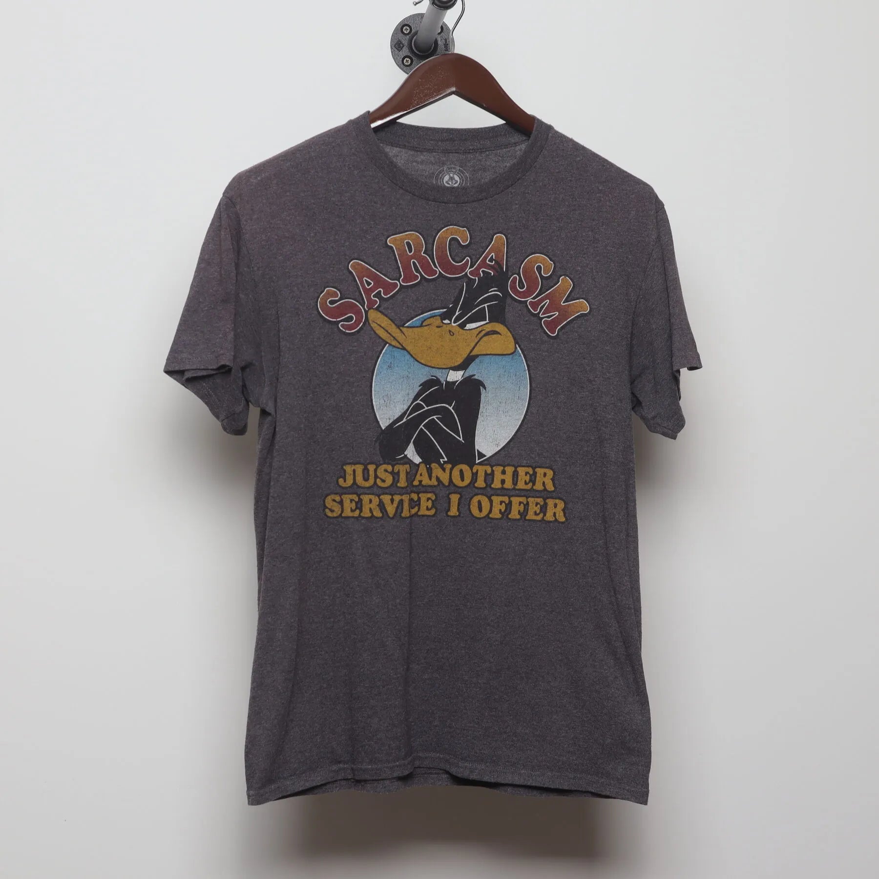 Front view of Vintage 1990s Looney Tunes "Sarcasm Service" T-Shirt - S