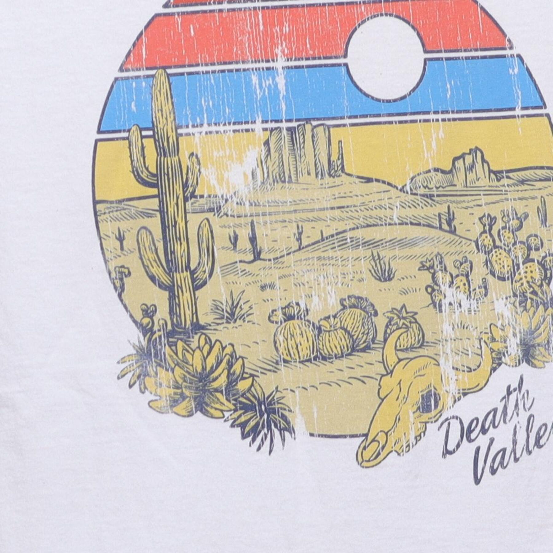 Close-up of the main graphic on the Vintage 1980s Death Valley "Mirage" T-Shirt - S