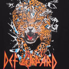 Close-up of the main graphic on the Vintage 1980s Def Leppard "Shattered Leopard" T-Shirt - M