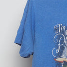 Close-up of the Left sleeve on the Vintage Y2K Disney Cruise Line "I'm Not Bad I'm Just Cruise Drawn That Way" T-Shirt - S