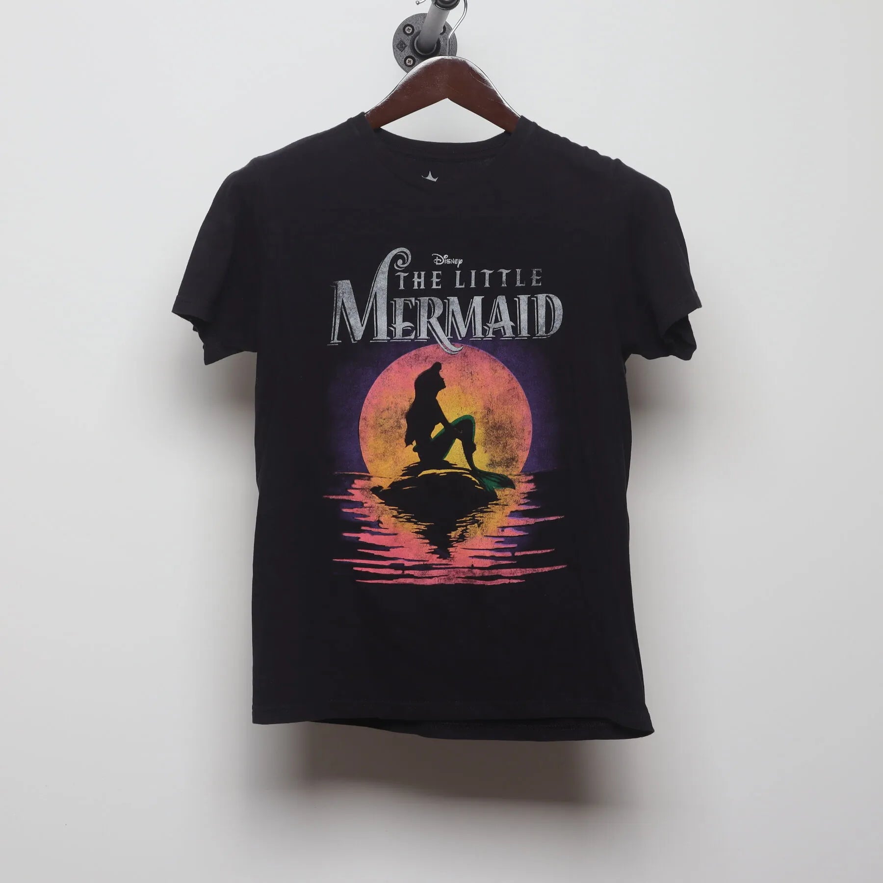 Front view of Vintage Y2K Disney "The Little Mermaid Silhouette" T-Shirt - XS