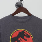 Close-up of the collar and tag on the Vintage Y2K Jurassic Park "Classic Logo" T-Shirt - M