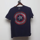 Front view of Vintage 2010s Marvel "Captain America Shield" T-Shirt - L