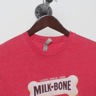 Close-up of the collar and tag on the Vintage Y2K Milk-Bone "Loved Since 1908" T-Shirt - M