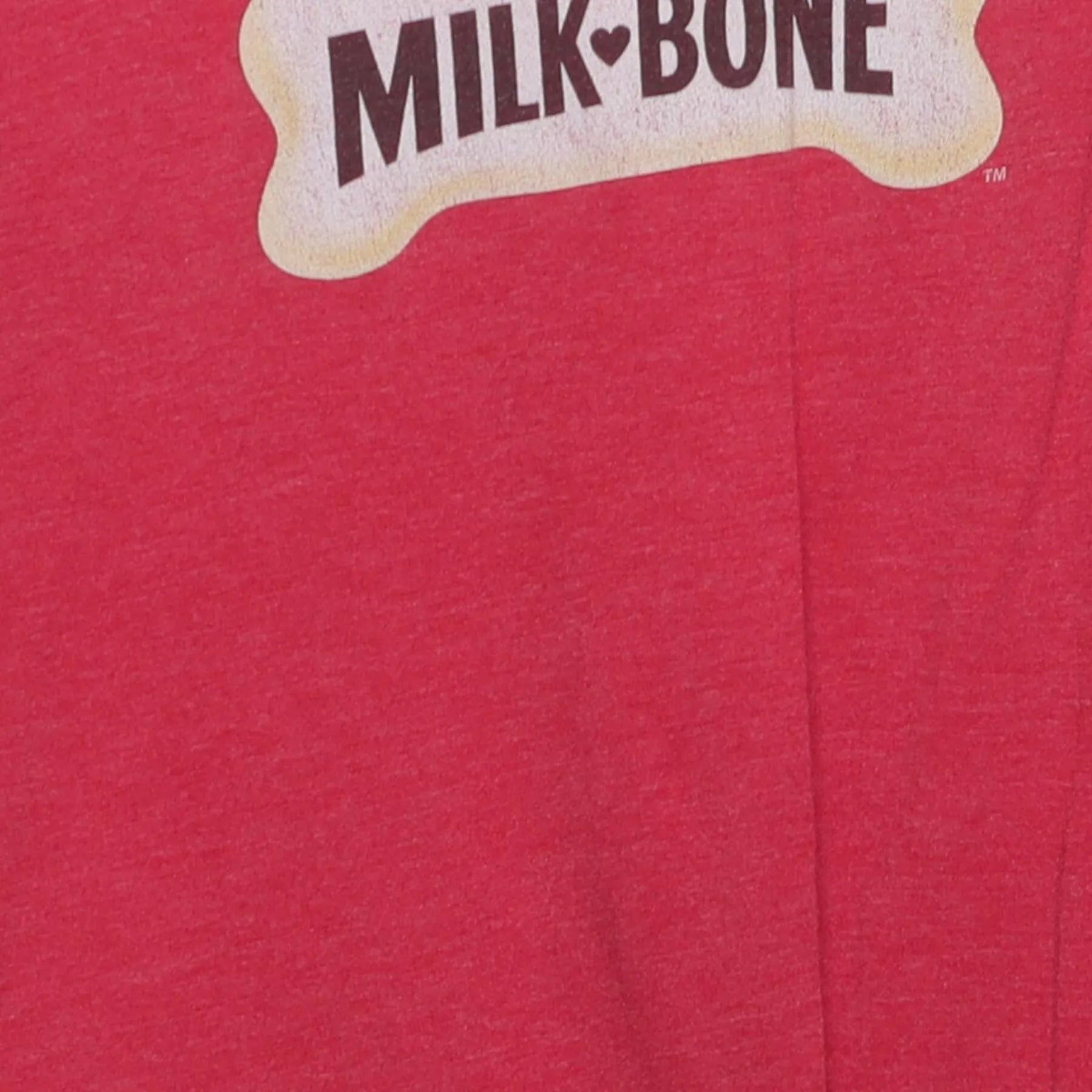 Close-up of the main graphic on the Vintage Y2K Milk-Bone "Loved Since 1908" T-Shirt - M