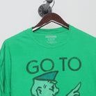 Close-up of the collar and tag on the Vintage-Style Monopoly Go To Jail Graphic T-Shirt XL