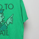 Close-up of the sleeve on the Vintage-Style Monopoly Go To Jail Graphic T-Shirt XL