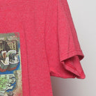 Close-up of the Right sleeve on the Vintage Y2K OBX Running Company "Greetings from OBX" Postcard T-Shirt - S