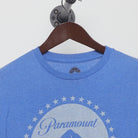 Close-up of the collar and tag on the Vintage Y2K Paramount Pictures "Classic Logo" T-Shirt - XL