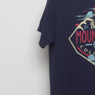 Close-up of the sleeve on the Vintage Style Rocky Mountains Souvenir T-Shirt M