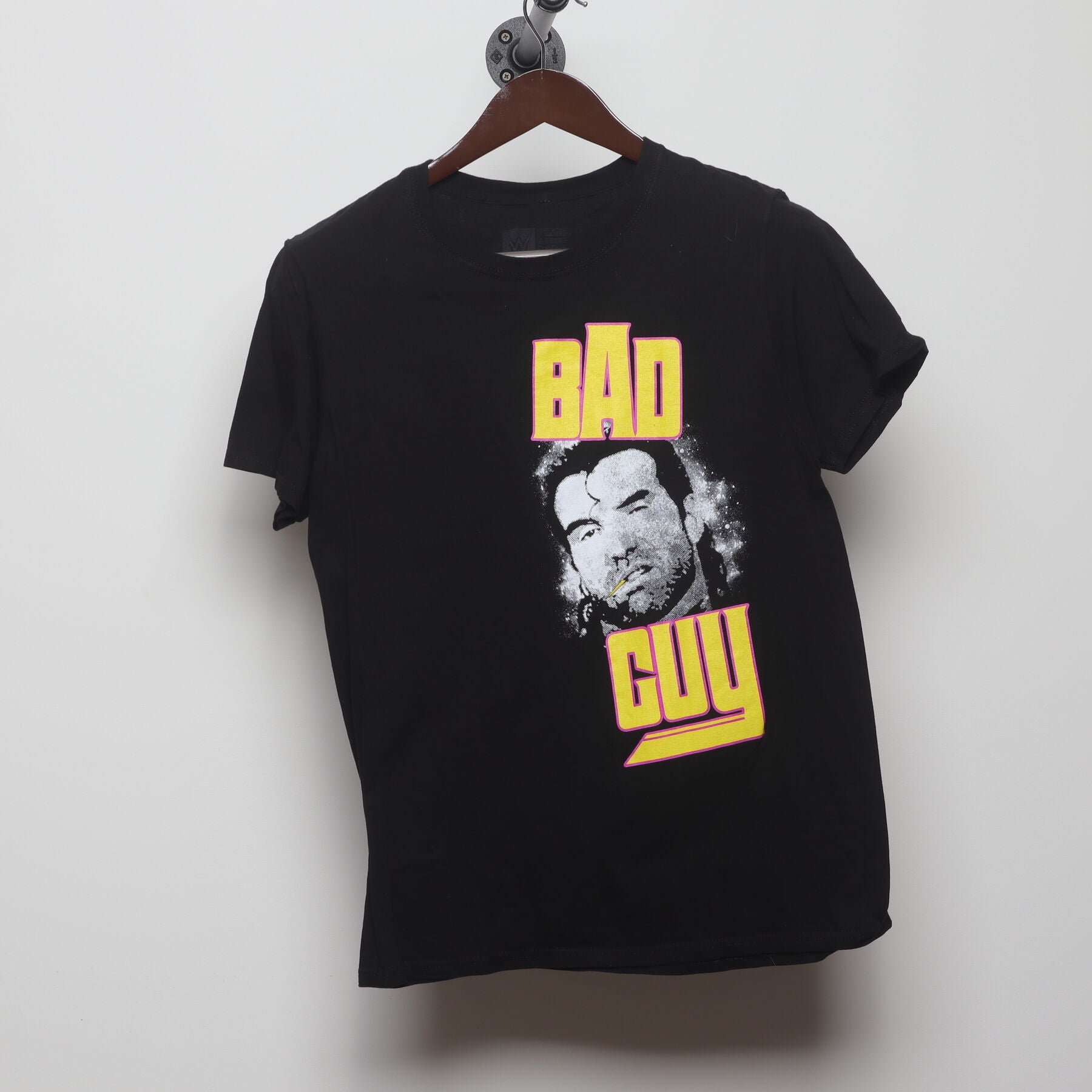 Front view of Vintage Y2K WWE Razor Ramon "Bad Guy" T-Shirt - M