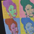Close-up of the main graphic on the Vintage Y2K Selena "Warhol Pop Art" T-Shirt - L