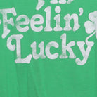 Close-up of the main graphic on the Vintage Y2K Mad Engine "I'm Feelin' Lucky" T-Shirt - L