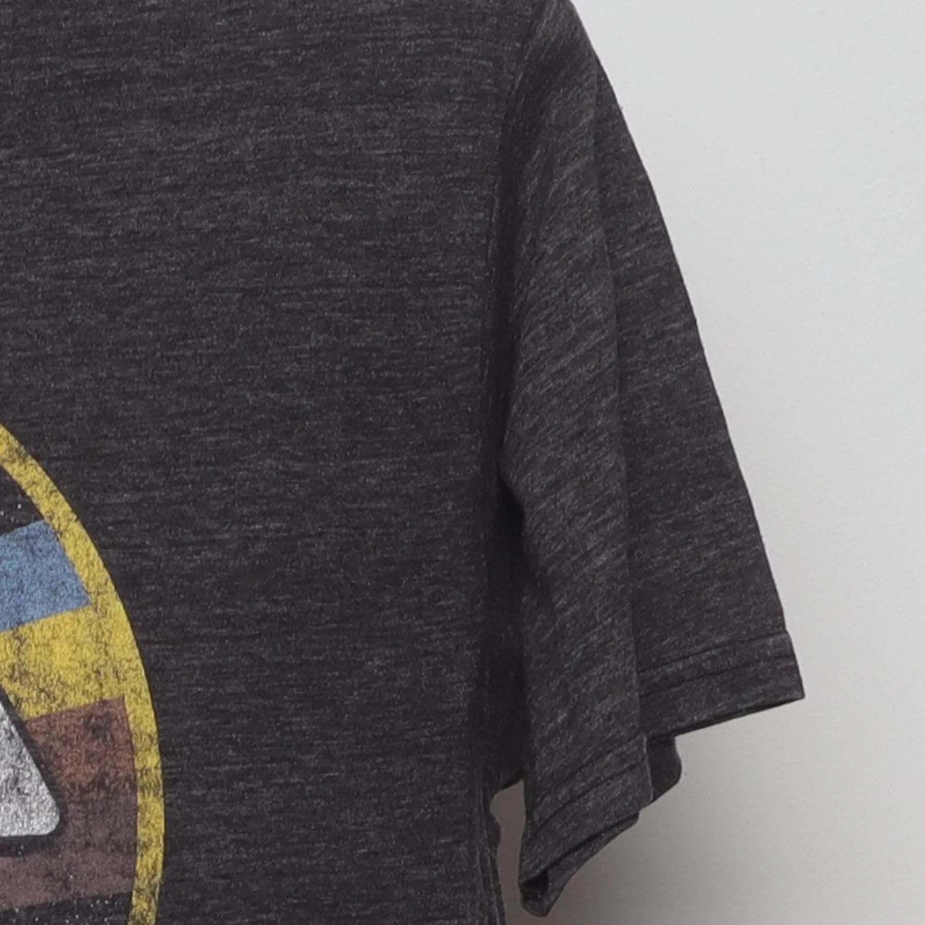 Close-up of the Right sleeve on the Vintage 1970s Star Wars "TIE Fighter Logo" T-Shirt - S