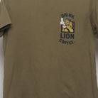 Close-up of the main graphic on the Vintage-Style Uniqlo UT Lion Coffee Graphic T-Shirt M