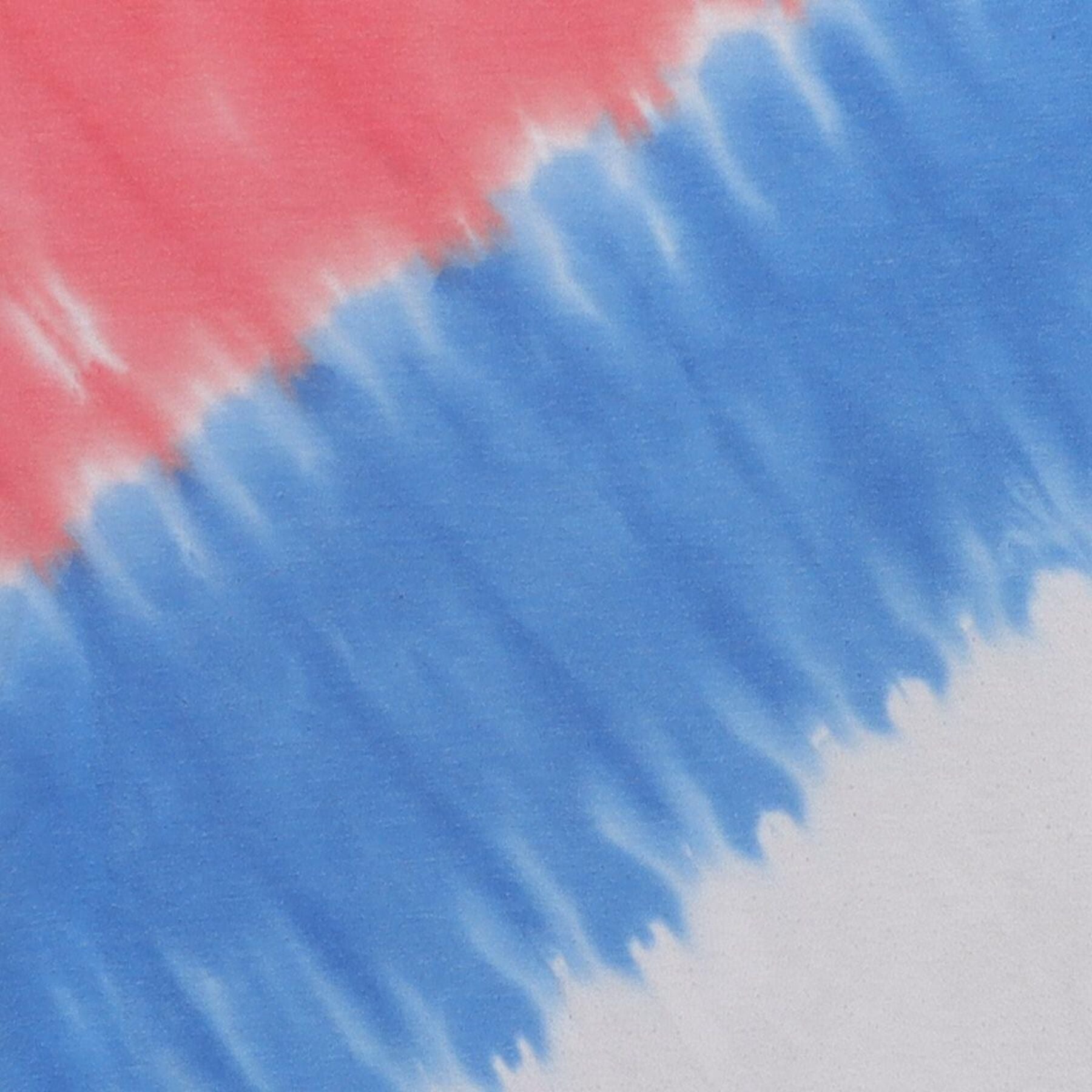 Close-up of the main graphic on the Vintage Y2K Urban Pipeline "Red White & Blue Diagonal Tie-Dye" T-Shirt - M