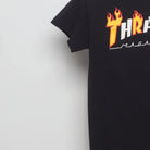 Close-up of the sleeve on the Vintage Thrasher Flame Logo Skate T-Shirt S
