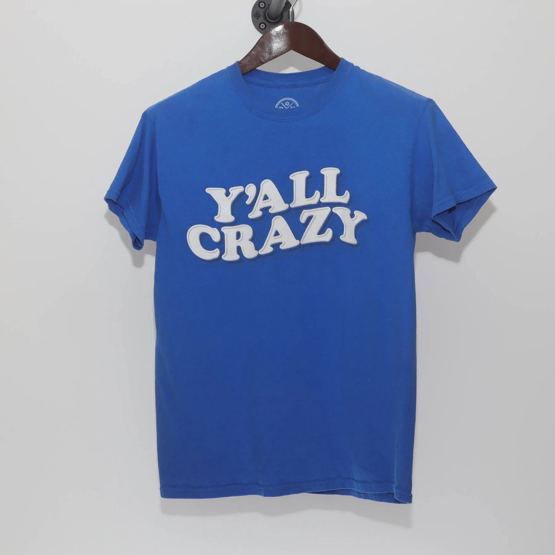 Front view of Vintage Y2K "Y'all Crazy" Slogan T-Shirt - S