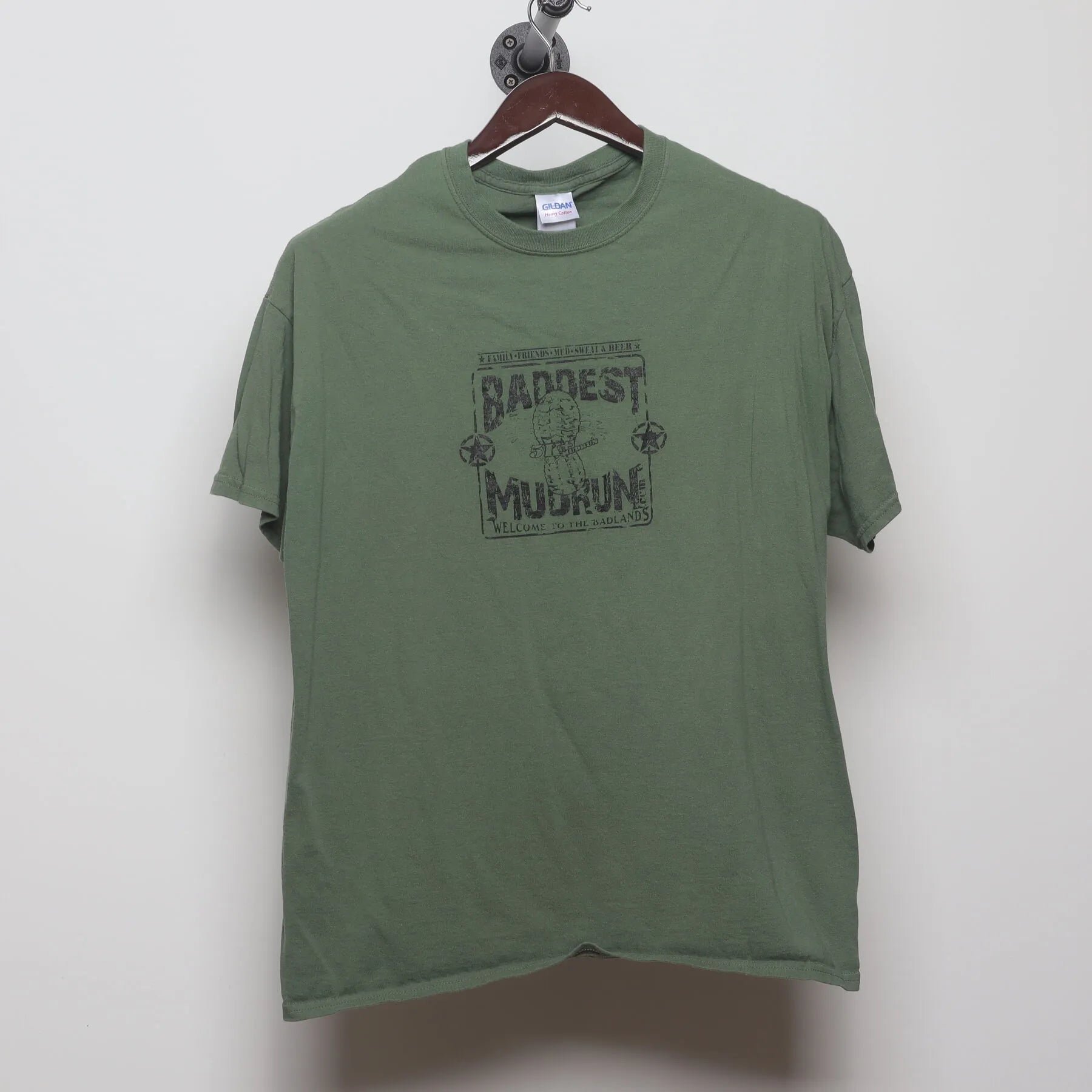 Front view of Vintage Y2K Baddest Mudrun "Welcome to the Badlands" T-Shirt - XL