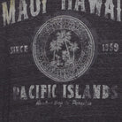 Close-up of the main graphic on the Vintage Y2K Maui Hawaii "Pacific Islands" T-Shirt - S