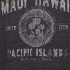 Close-up of the main graphic on the Vintage Y2K Maui Hawaii "Pacific Islands" T-Shirt - S