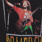 Close-up of the main graphic on the Vintage Y2K Bob Marley "Live Performance" T-Shirt - M