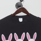 Close-up of the collar and tag on the Vintage Y2K Gildan "Bunny Emojis" T-Shirt - S