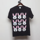 Front view of Vintage Y2K Gildan "Bunny Emojis" T-Shirt - S