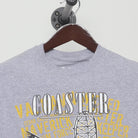 Close-up of the collar and tag on the Vintage Y2K Cedar Point "Top Thrill Dragster Coaster Fanatic" T-Shirt - S