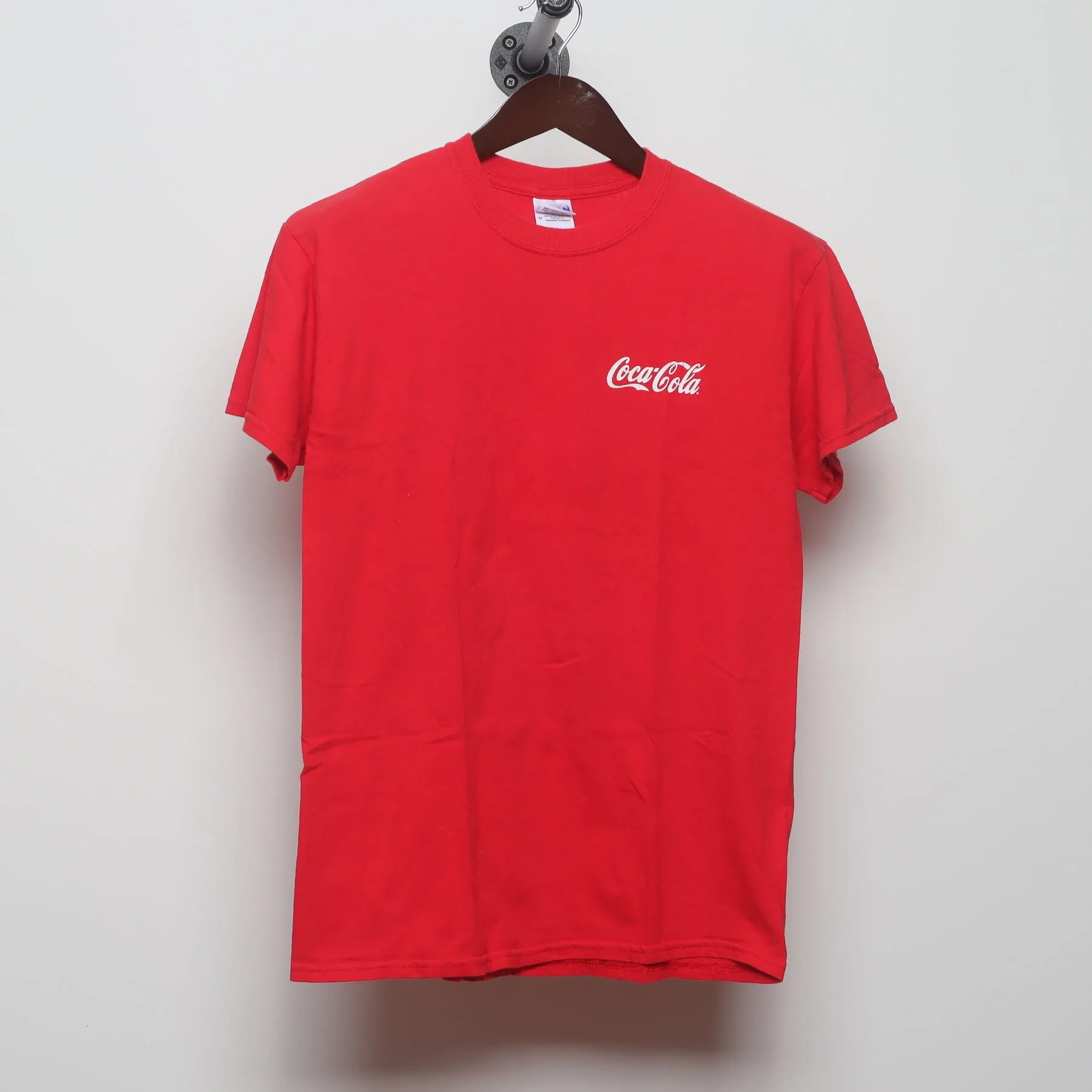 Front view of Vintage Y2K Coca-Cola "Classic Script Logo" T-Shirt - M