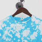 Close-up of the collar and tag on the Vintage Y2K Custom "Splatter Bleach Dye" T-Shirt - M