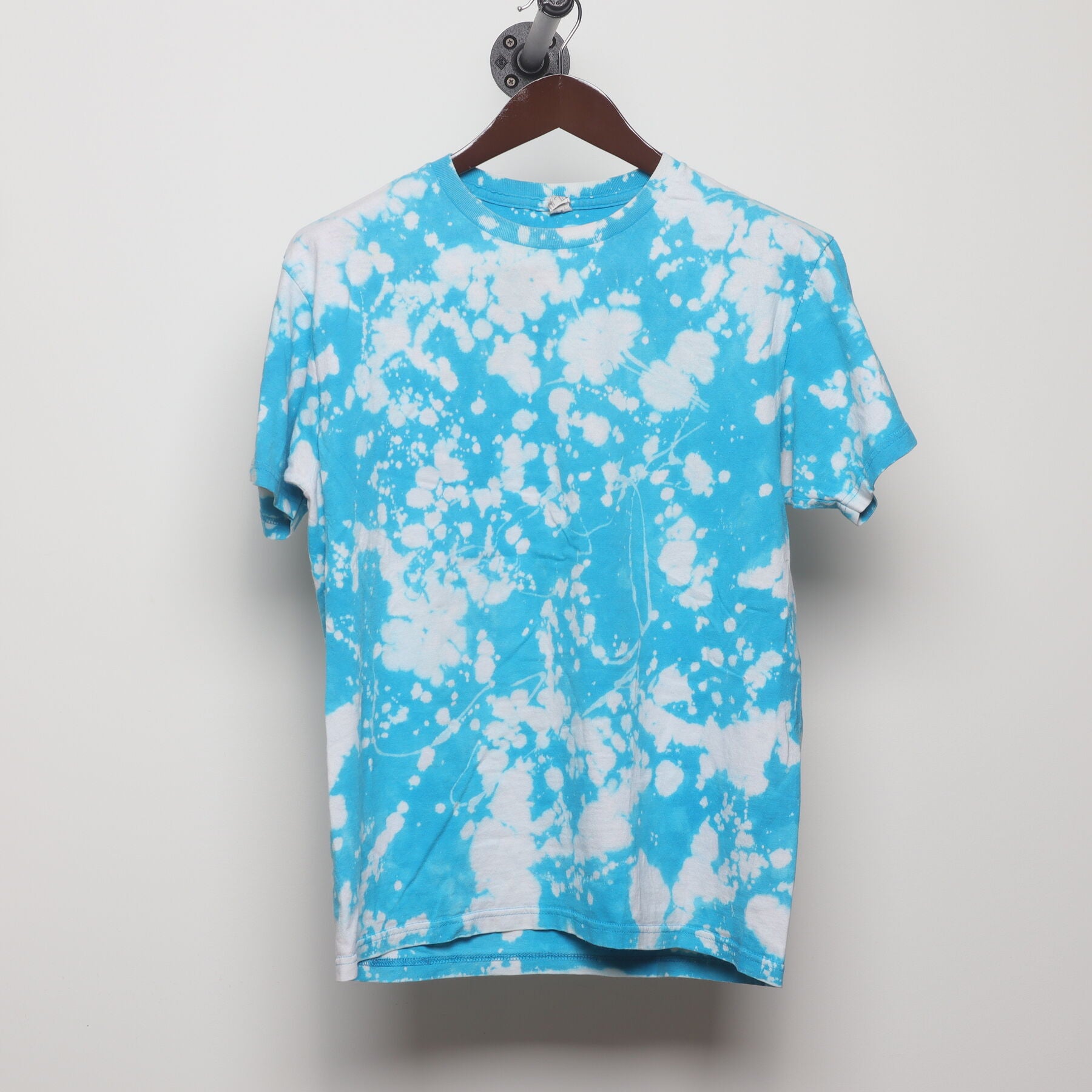 Front view of Vintage Y2K Custom "Splatter Bleach Dye" T-Shirt - M