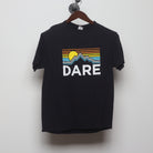 Front view of Vintage Y2K DARE "Mountain Sunset" T-Shirt - S