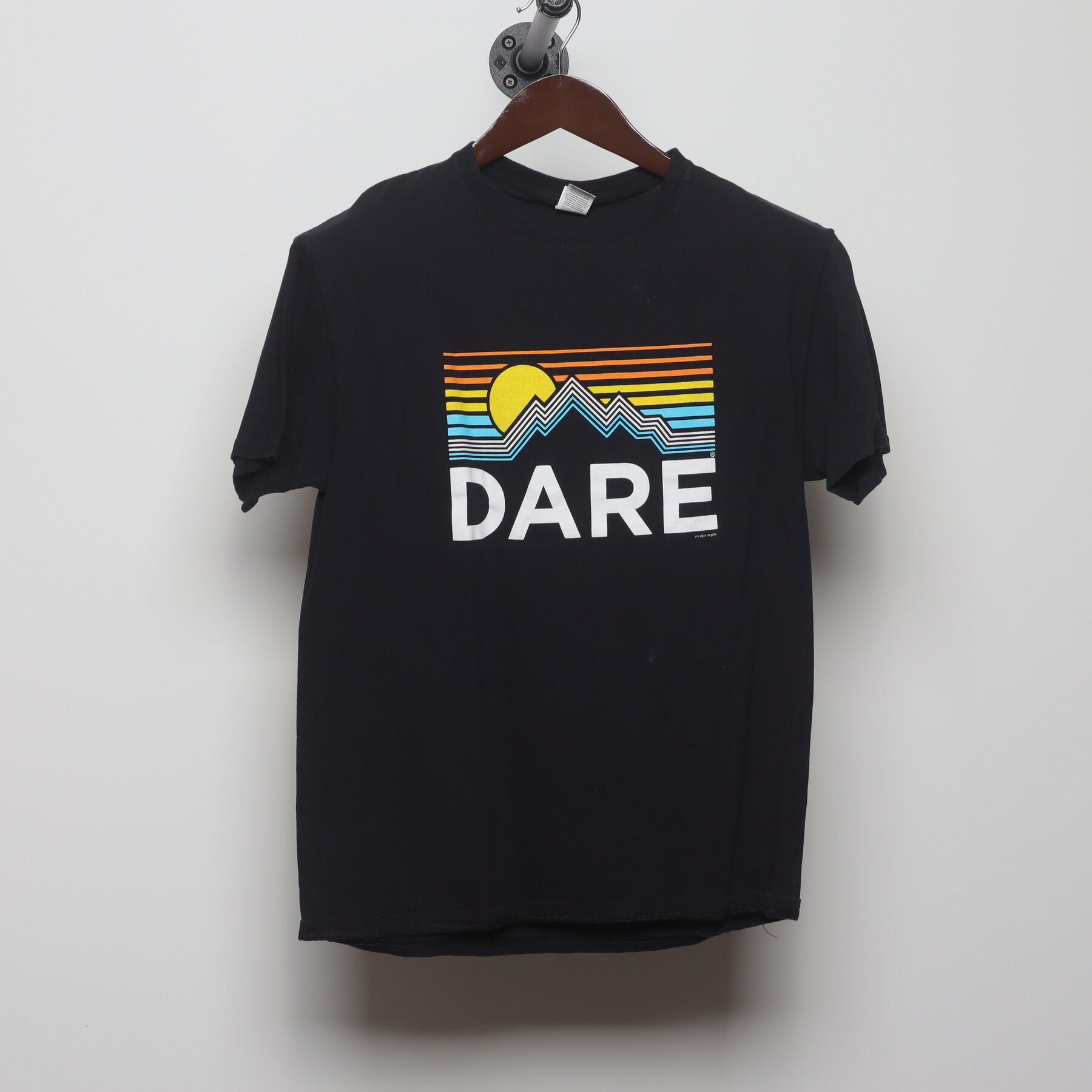 Front view of Vintage Y2K DARE "Mountain Sunset" T-Shirt - S