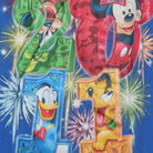 Close-up of the main graphic on the Vintage Y2K Disney "2011 Florida Characters Fireworks" T-Shirt - S