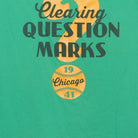 Close-up of the main graphic on the Vintage Y2K Ebbets Field Flannels "Clearing Question Marks" T-Shirt - M