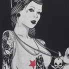 Close-up of the main graphic on the Vintage Y2K Fatal "Tattoo Pinup" T-Shirt - XL