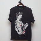 Front view of Vintage Y2K Fatal "Tattoo Pinup" T-Shirt - XL
