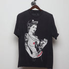 Front view of Vintage Y2K Fatal "Tattoo Pinup" T-Shirt - XL