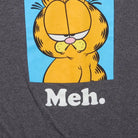 Close-up of the main graphic on the Vintage Y2K Garfield "Meh." T-Shirt - M